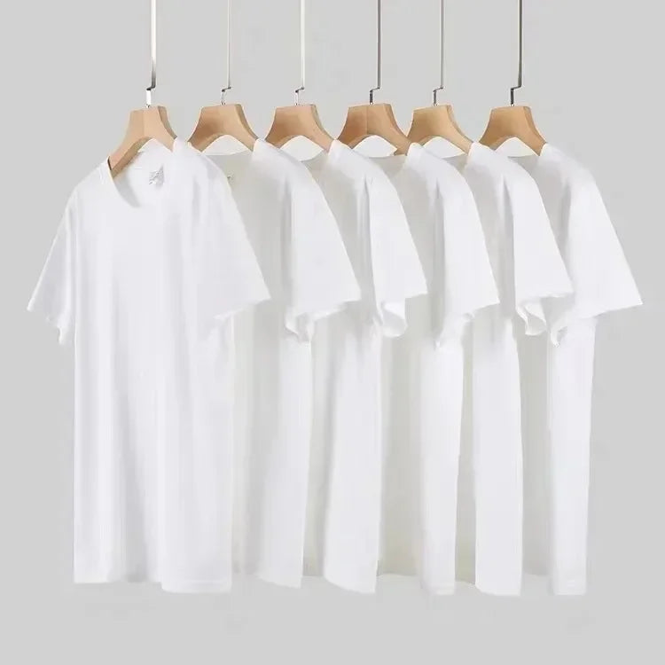 Men's and Women's Short-sleeved T-shirts, Pure Cotton, Luxurious, High Quality, English Print, Brand, Summer Ins Y2k Hot Sell