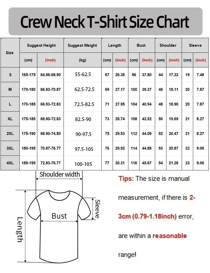 Trendy and Exquisite Men's T-shirts, Casual and Sporty Short-sleeved Summer Fashion T-shirts for Both Men and Women